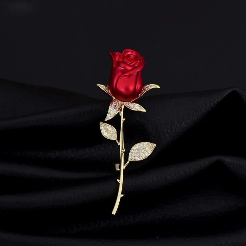 Rose Enamel Pin Brooch - Light Anniversary Craft