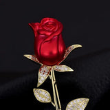 Rose Enamel Pin Brooch for Women