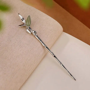 Bamboo Slub Tiara Hair Accessory Fresh Chalcedony Hanfu Jewelry