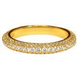 Three-Sided Precision Diamond Ring - Women's Silver Jewelry