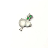 Glass Gourd Pendant Necklace Chinese Women's Silver Jewelry