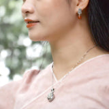Chinese Retro Mirror Box Pendant Necklace - Women's Silver Jewelry