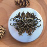 Chinese Retro Palace Silver Wire Brooch Charm Jewelry