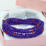 Purple Natural Stone Multilayer Bracelets with Magnetic Clasp
