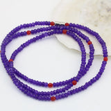 Purple Natural Stone Multilayer Bracelets with Magnetic Clasp