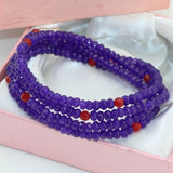 Purple Natural Stone Multilayer Bracelets with Magnetic Clasp