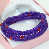 Purple Natural Stone Multilayer Bracelets with Magnetic Clasp
