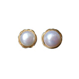 Gold-Plated Hand-Wound Pearl Earrings
