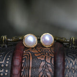 Gold-Plated Hand-Wound Pearl Earrings