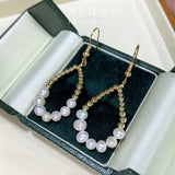 14k Gold Wrapped Freshwater Pearl Earrings 5mm Round Pearl Jewelry