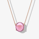 Sterling Silver Four Beads Charm Necklace for Women