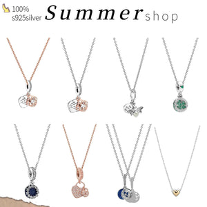 Glamour S925 Sterling Silver Beads Necklace for Women