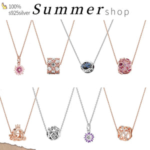 S925 Sterling Silver Beads Necklace for Women
