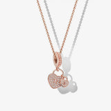 100% S925 Sterling Silver Necklace with Silver Beads Women's Jewelry