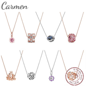 Glamour Sterling Silver Beads Necklace for Women