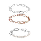 925 Sterling Silver Pan Bracelet DIY European Beads