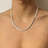 925 Silver Geometric Chain Necklace 6MM