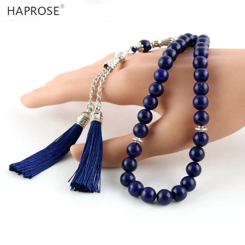 Lapis Lazuli Islamic Rosary Muslim Tasbih Jewelry Misbaha