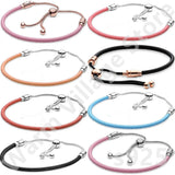 Round Buckle Snake Chain Bracelet for 925 Sterling Silver Charm DIY Jewelry