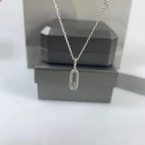 925 Silver Women's Sliding Diamond Necklace