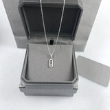 925 Silver Women's Sliding Diamond Necklace