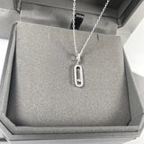 925 Silver Women's Sliding Diamond Necklace