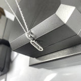 925 Silver Women's Sliding Diamond Necklace