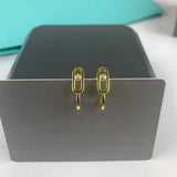 925 Silver Earrings - Symmetrical Zircon Ornaments
