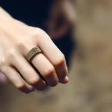 Thai Silver Copper Wire Adjustable Ring Retro Men's Jewelry
