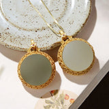 Hetian Jade Hollow Sachet Box Necklace Pendant Chinese Jewelry