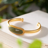 Hollow Hetian Jade Pattern Bracelet Women's Jewelry