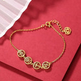 Ancient Craftsmanship Joy Peace Hetian Jade Bracelet Silver Jewelry
