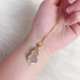 Chalcedony Gourd Pendant Necklace Charm Silver Jewelry
