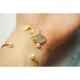 Ice Chalcedony Scallop Pendant Charm Ladies Silver Jewelry