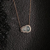 Ice Flower Chalcedony Diamond Gourd Pendant Necklace Retro Charm Female Jewelry