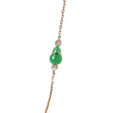 Natural Ice Seed Chalcedony Diamond Green Gourd Bracelet Silver Jewelry