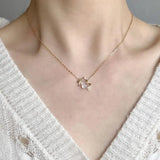 Natural Ice Chalcedony Bamboo Leaf Gourd Pendant Necklace Charm
