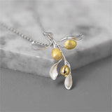 Olive Branch Necklace Love Pendant Winter Sweater Chain