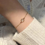 Silver Inlaid Ice Waxy Chalcedony Bracelet Charm