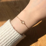 Silver Inlaid Ice Waxy Chalcedony Bracelet Charm