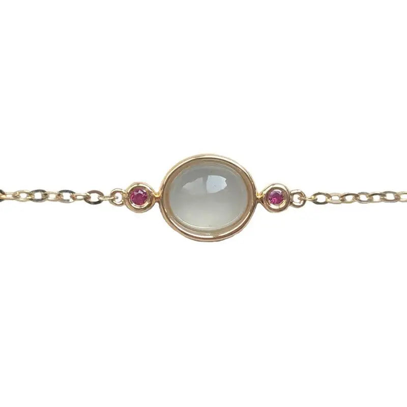 Silver Inlaid Ice Waxy Chalcedony Bracelet Charm