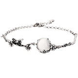 Moonlight Chalcedony Plum Blossom Charm Bracelet