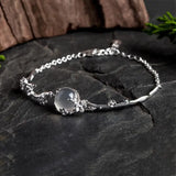 Moonlight Chalcedony Plum Blossom Charm Bracelet
