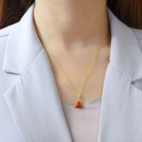 Geometric Triangle Pendant Necklace - Chinese Retro Palace Ladies Jewelry
