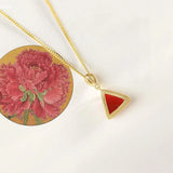 Geometric Triangle Pendant Necklace - Chinese Retro Palace Ladies Jewelry