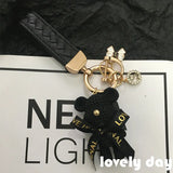 Small Bow Fragrance Key Chain Car Leather Pendant Bag U Disk Ins Pendant