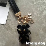Small Bow Fragrance Key Chain Car Leather Pendant Bag U Disk Ins Pendant