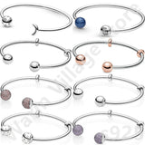Sterling Silver Logo Crystal Bracelet Charm 925 Pendant Jewelry
