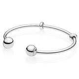 Sterling Silver Logo Crystal Bracelet Charm 925 Pendant Jewelry