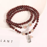 Wine Garnet Crystal Stone Bracelet Sweet Jewelry